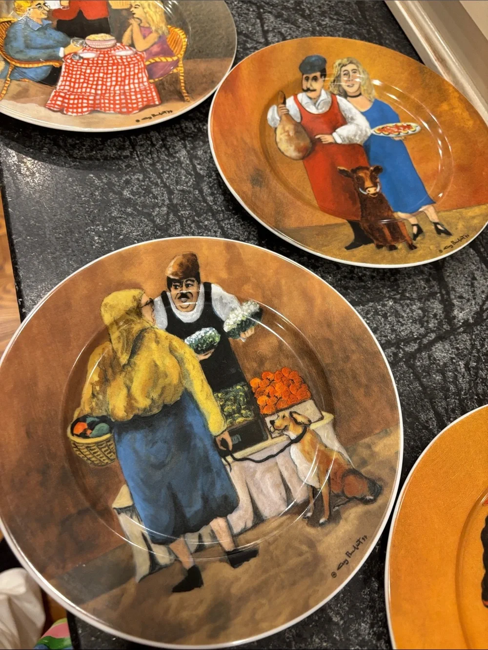 Guy buffet Tuscan Storefront 8 inch dishes